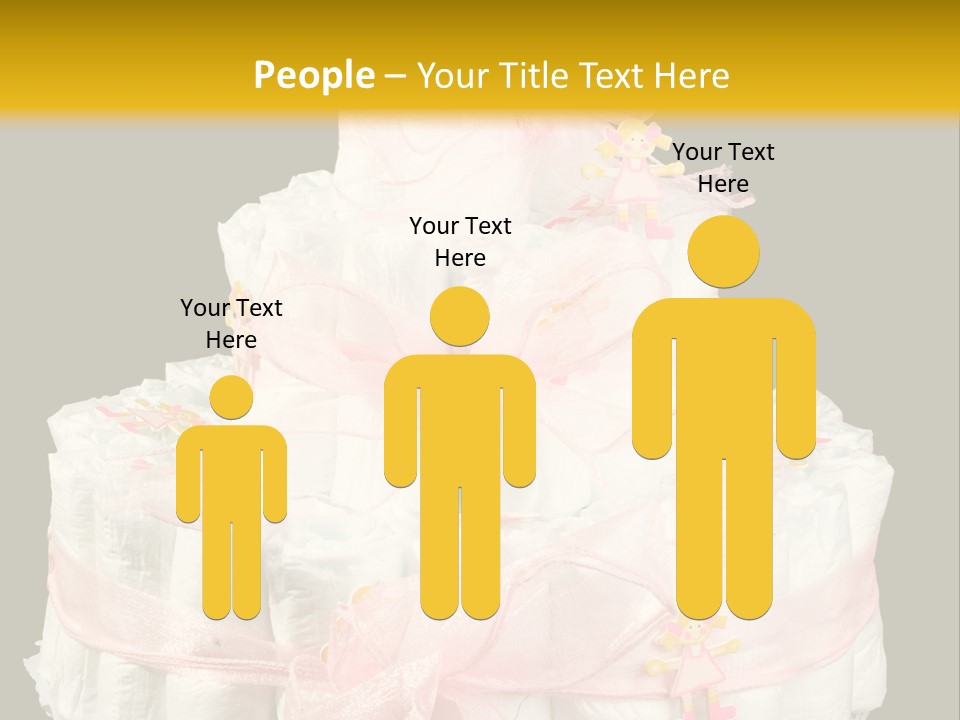 A Large Stack Of Diapers On A Black And Yellow Background PowerPoint Template