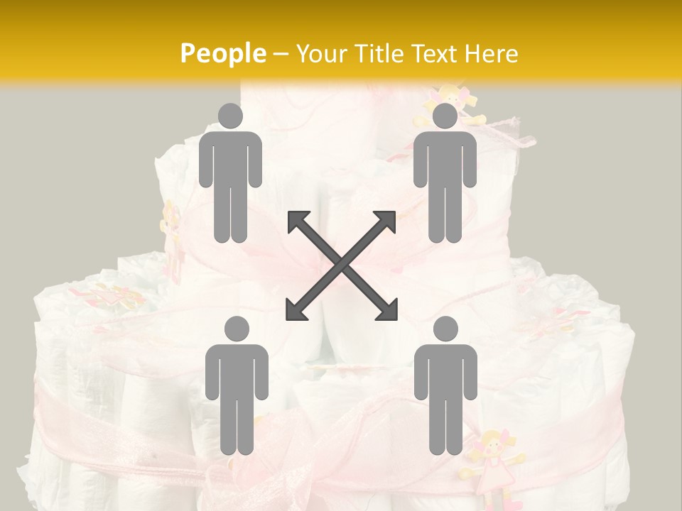 A Large Stack Of Diapers On A Black And Yellow Background PowerPoint Template