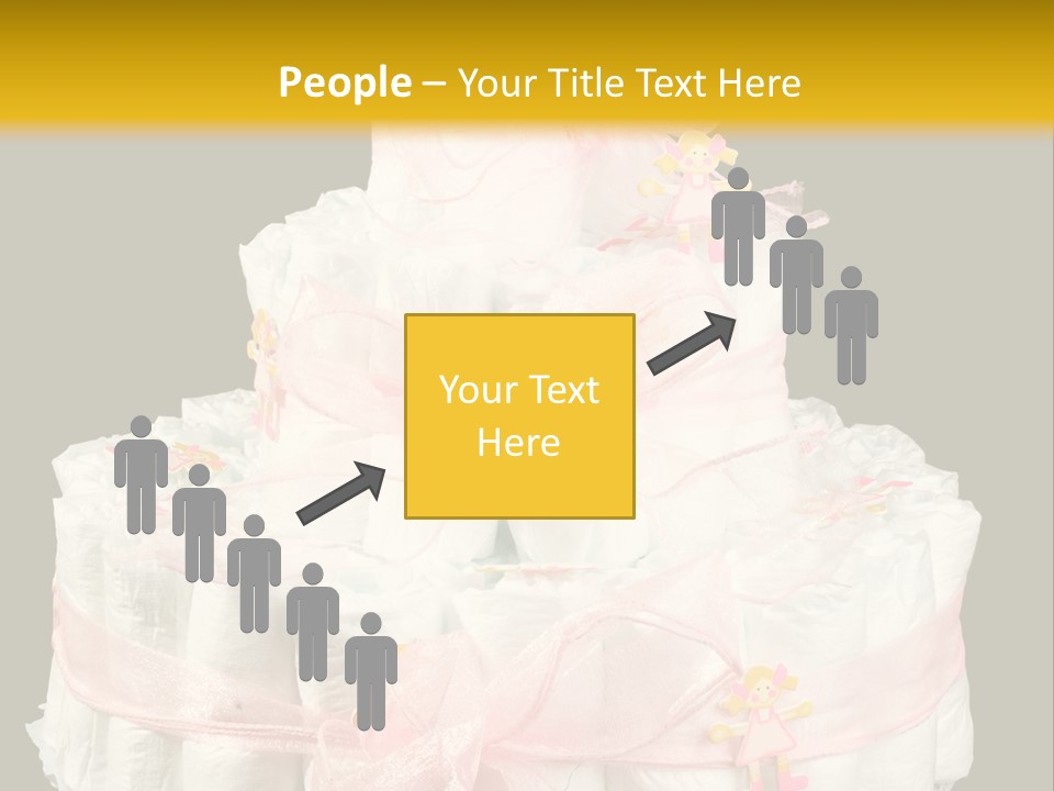 A Large Stack Of Diapers On A Black And Yellow Background PowerPoint Template