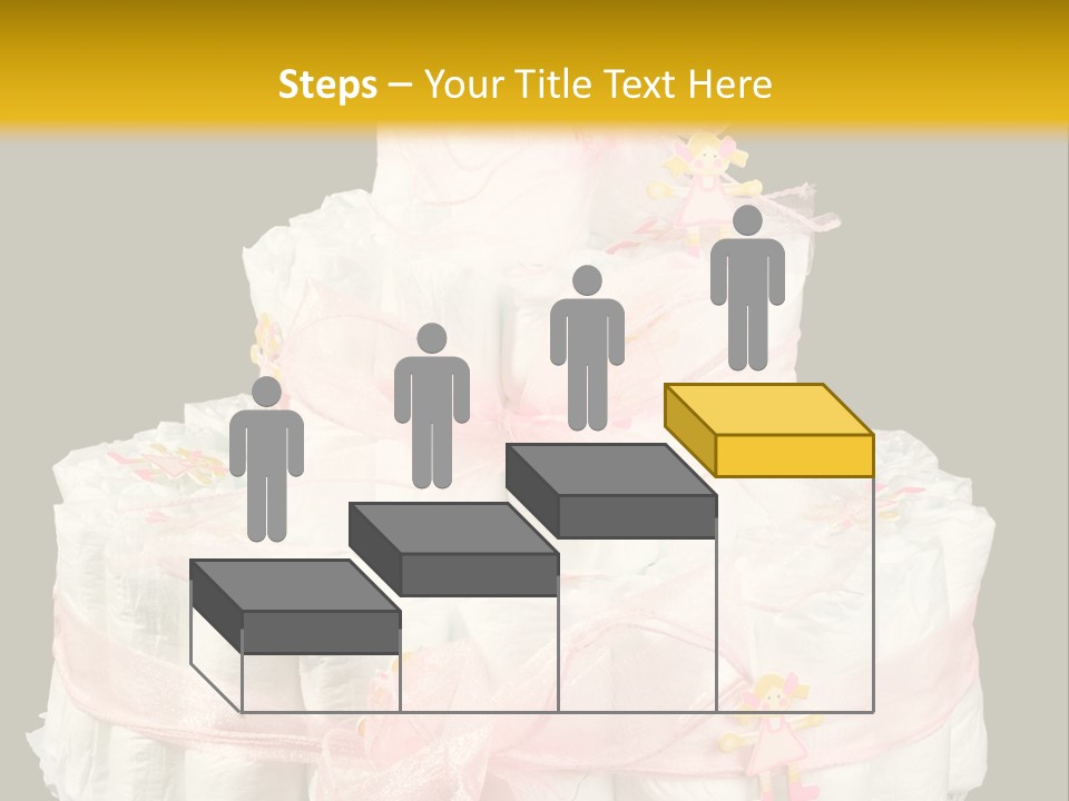 A Large Stack Of Diapers On A Black And Yellow Background PowerPoint Template