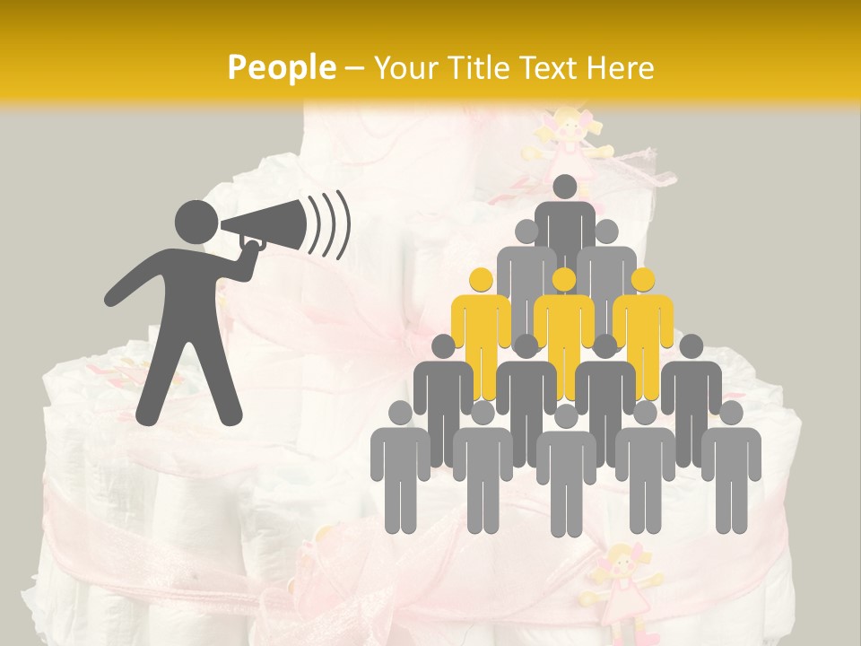 A Large Stack Of Diapers On A Black And Yellow Background PowerPoint Template