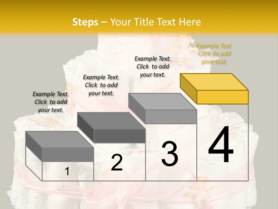 A Large Stack Of Diapers On A Black And Yellow Background PowerPoint Template