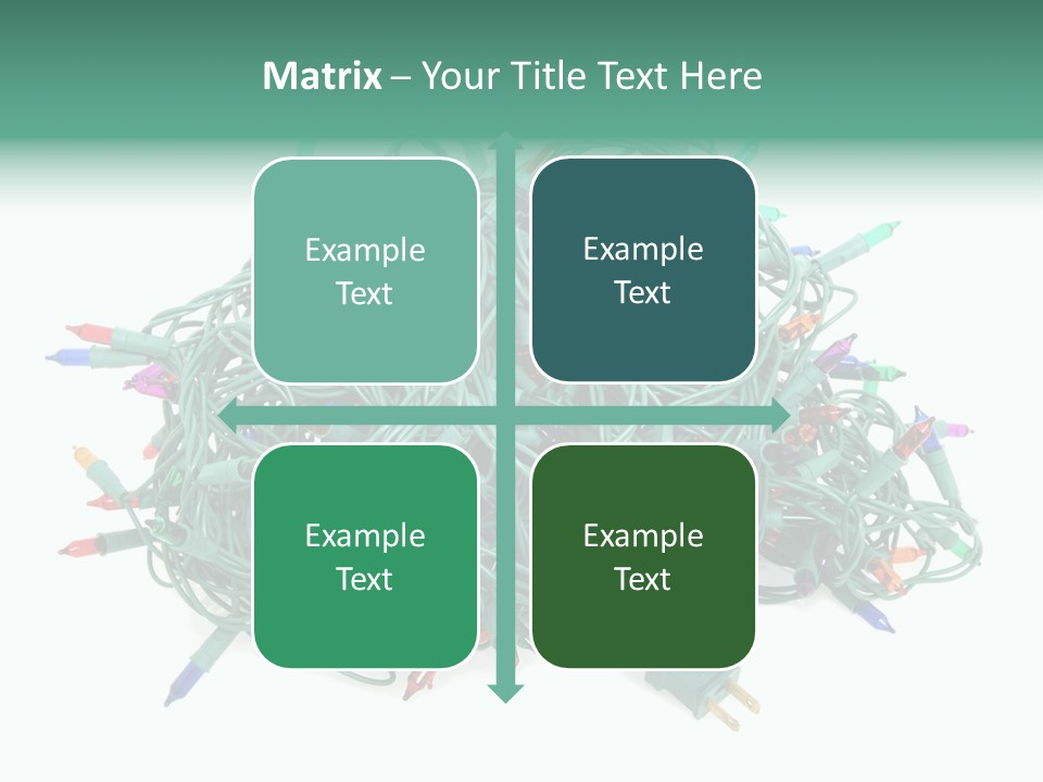 A Pile Of Christmas Lights On A White Background PowerPoint Template