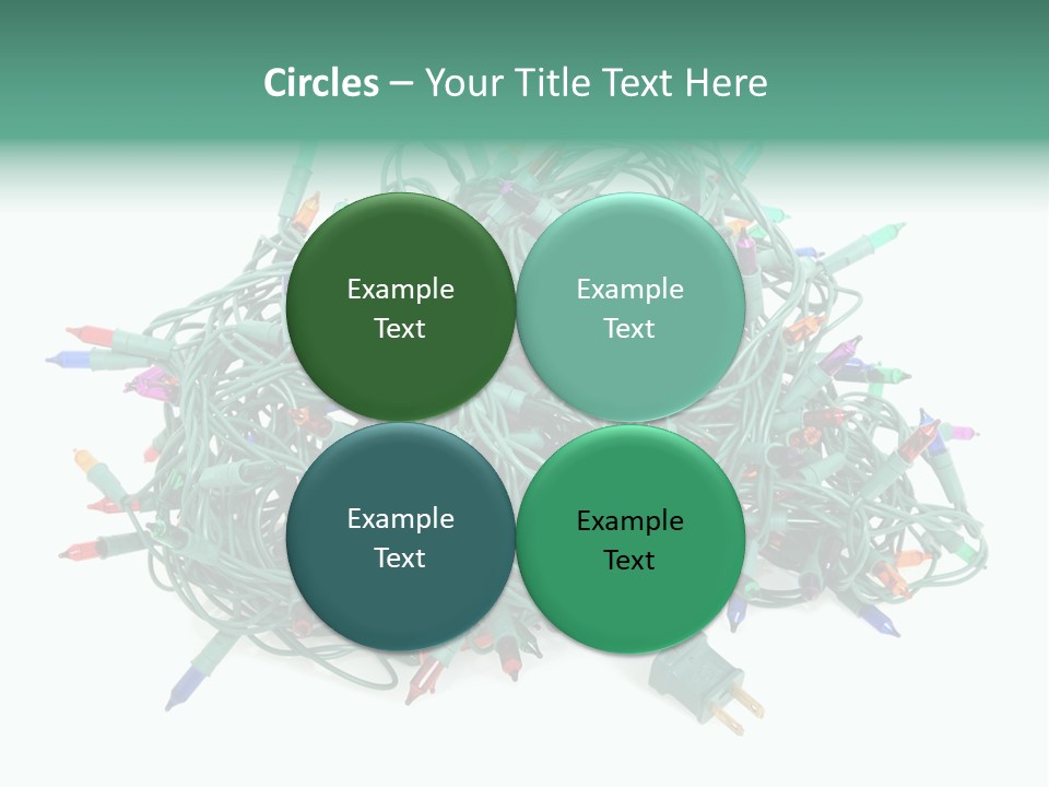 A Pile Of Christmas Lights On A White Background PowerPoint Template