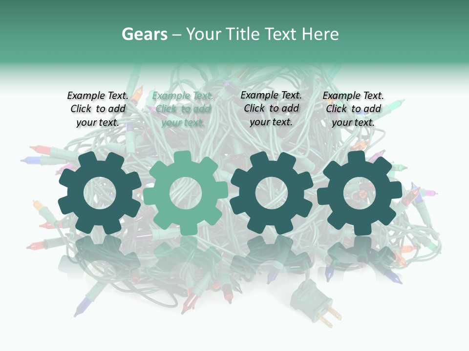 A Pile Of Christmas Lights On A White Background PowerPoint Template