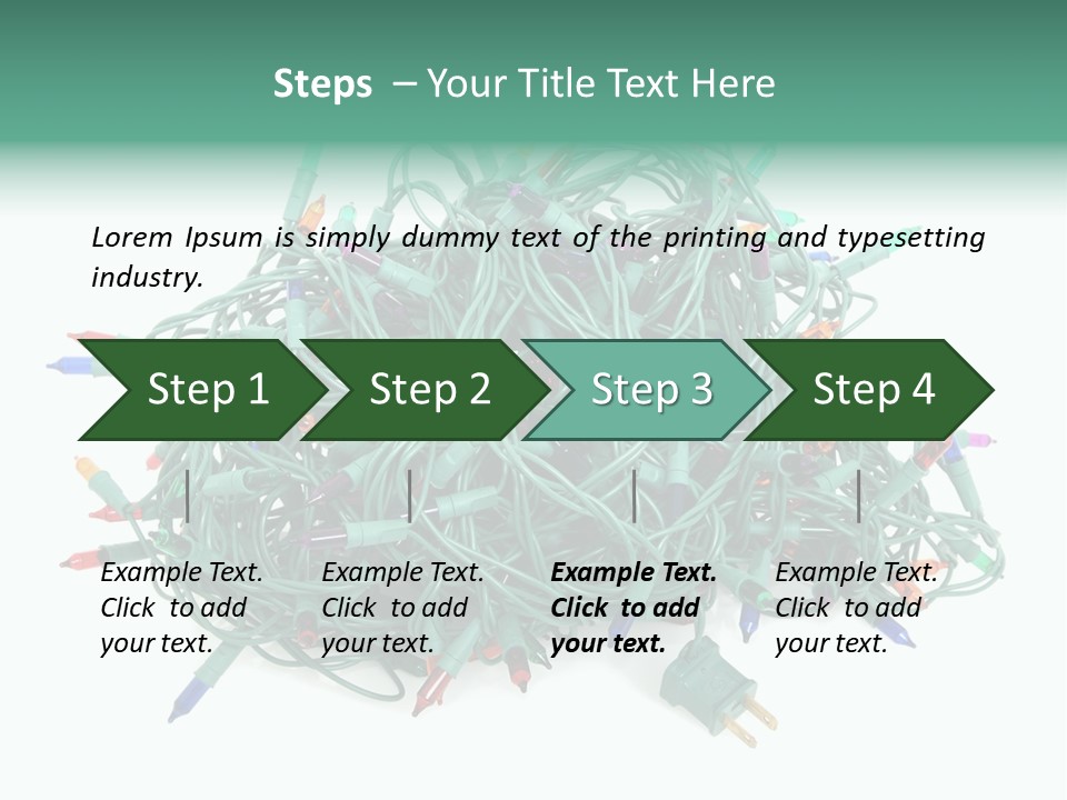 A Pile Of Christmas Lights On A White Background PowerPoint Template