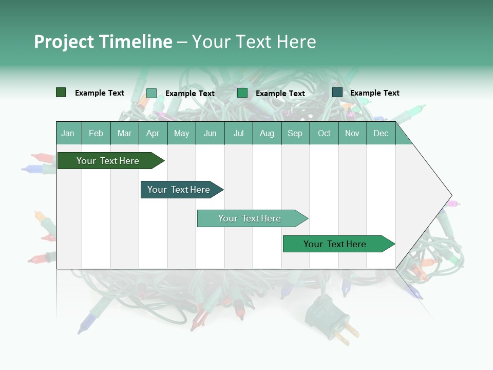 A Pile Of Christmas Lights On A White Background PowerPoint Template