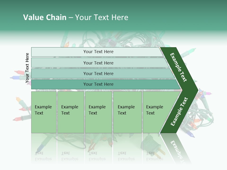 A Pile Of Christmas Lights On A White Background PowerPoint Template