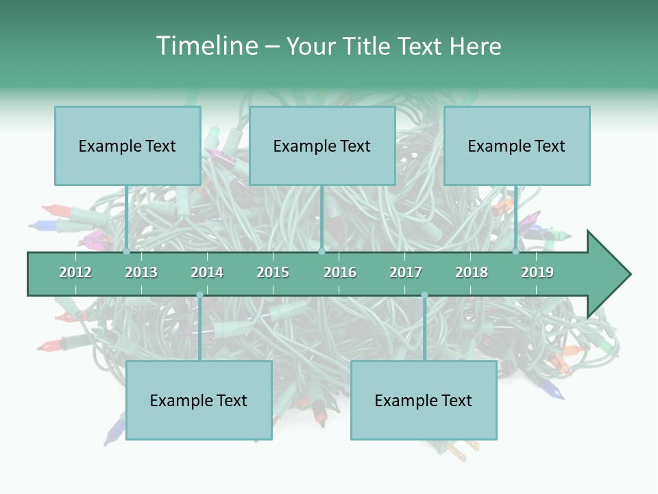 A Pile Of Christmas Lights On A White Background PowerPoint Template