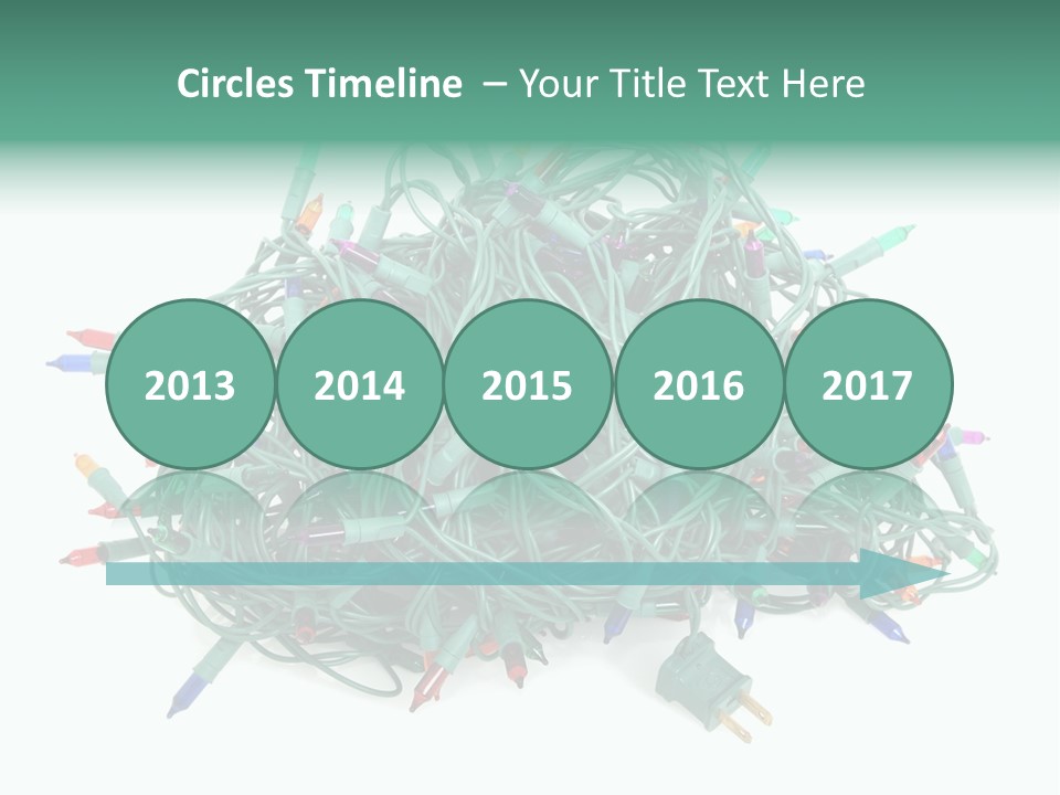 A Pile Of Christmas Lights On A White Background PowerPoint Template