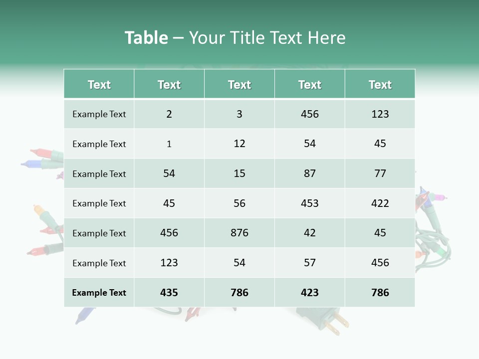 A Pile Of Christmas Lights On A White Background PowerPoint Template