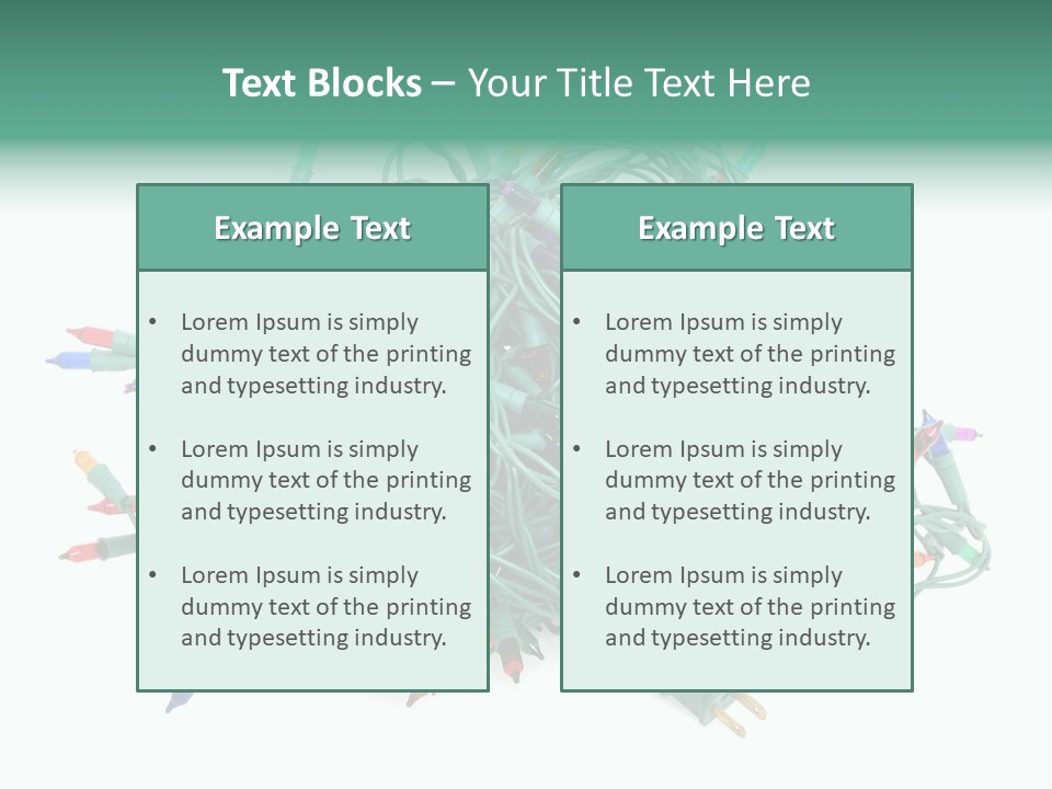A Pile Of Christmas Lights On A White Background PowerPoint Template
