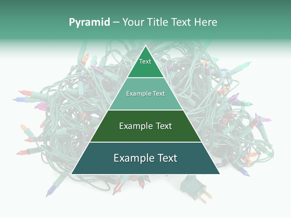 A Pile Of Christmas Lights On A White Background PowerPoint Template