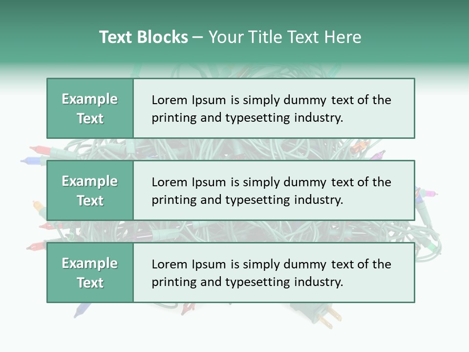 A Pile Of Christmas Lights On A White Background PowerPoint Template
