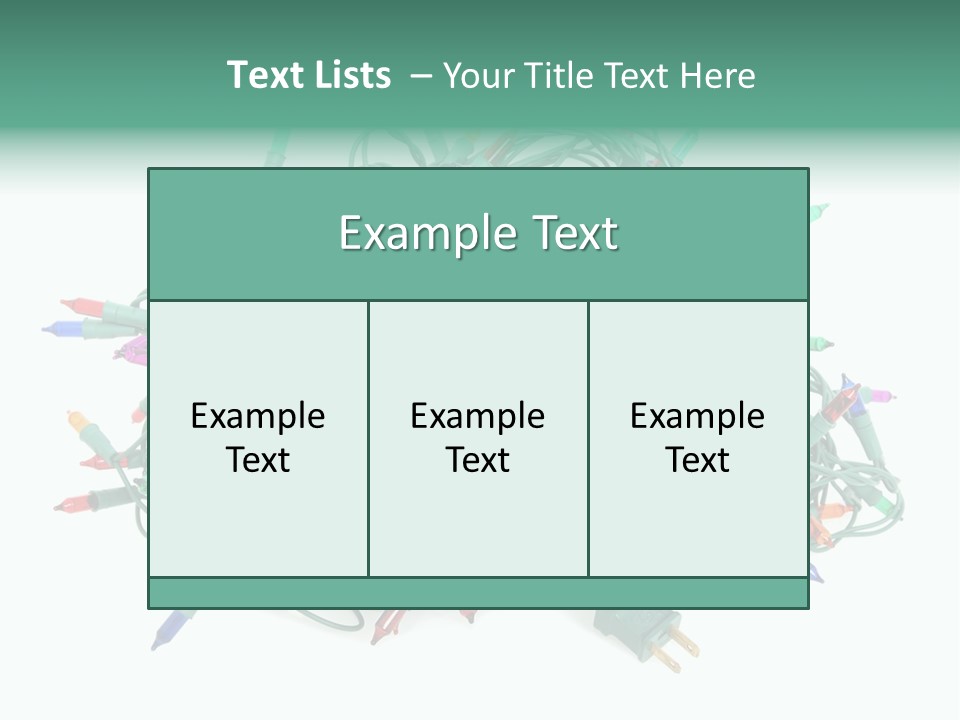 A Pile Of Christmas Lights On A White Background PowerPoint Template