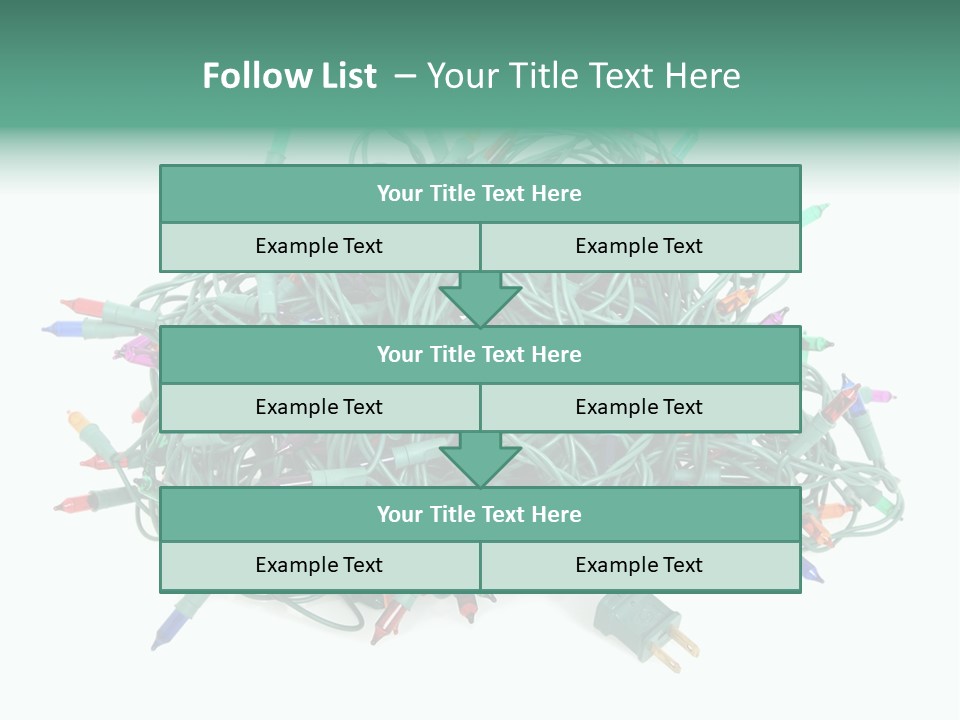 A Pile Of Christmas Lights On A White Background PowerPoint Template