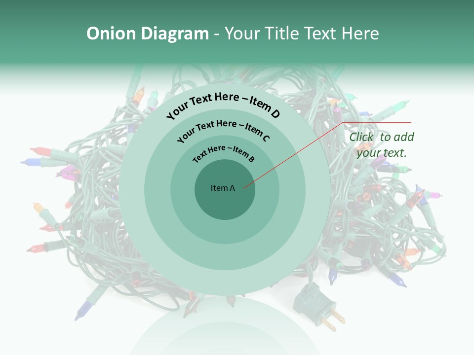 A Pile Of Christmas Lights On A White Background PowerPoint Template