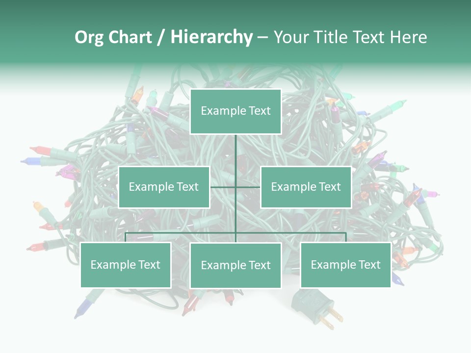 A Pile Of Christmas Lights On A White Background PowerPoint Template