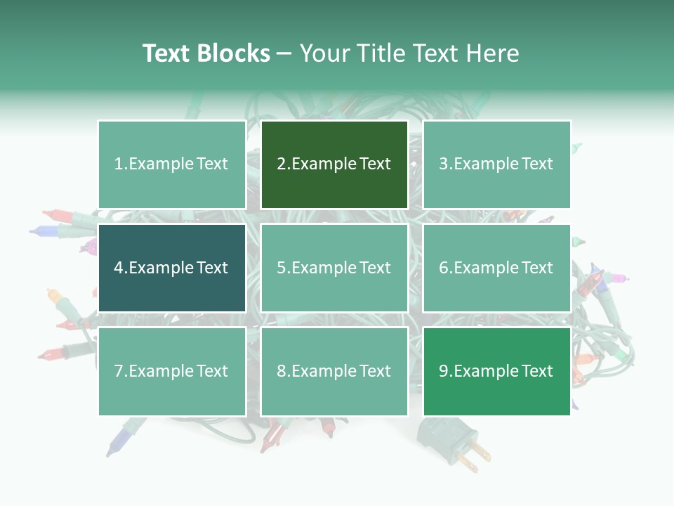 A Pile Of Christmas Lights On A White Background PowerPoint Template