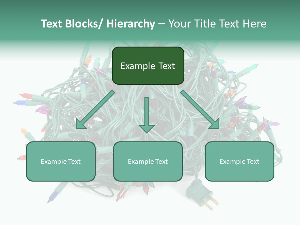 A Pile Of Christmas Lights On A White Background PowerPoint Template