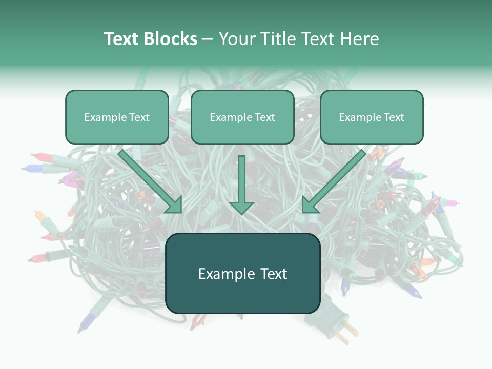 A Pile Of Christmas Lights On A White Background PowerPoint Template