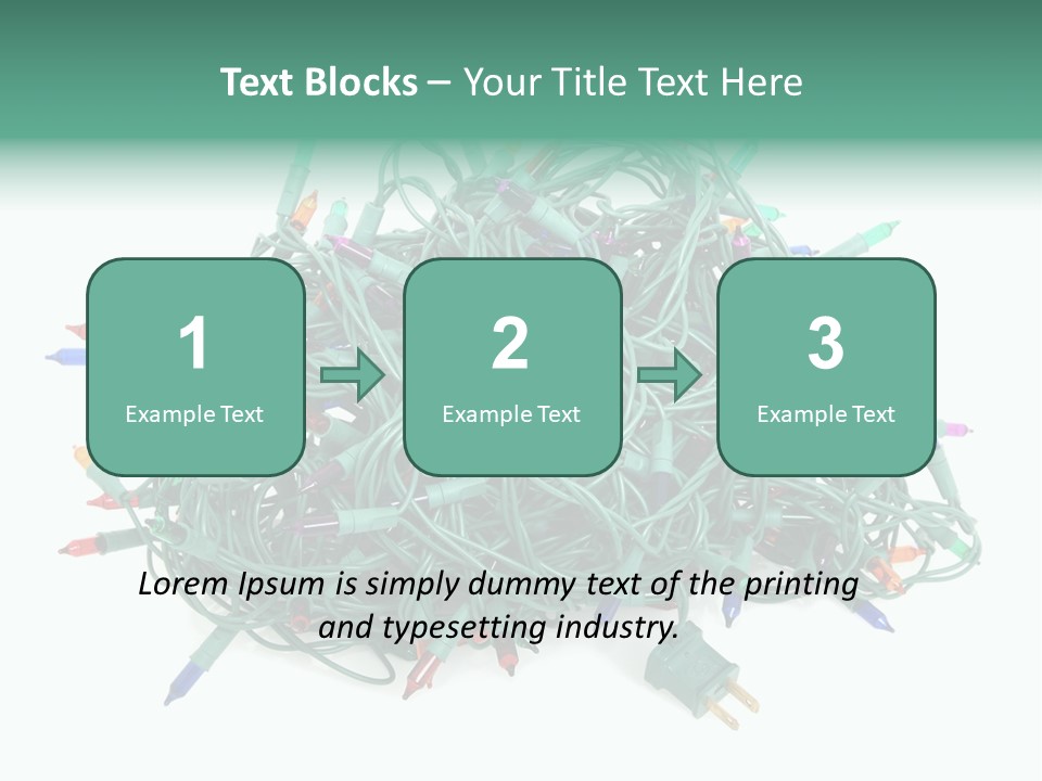 A Pile Of Christmas Lights On A White Background PowerPoint Template