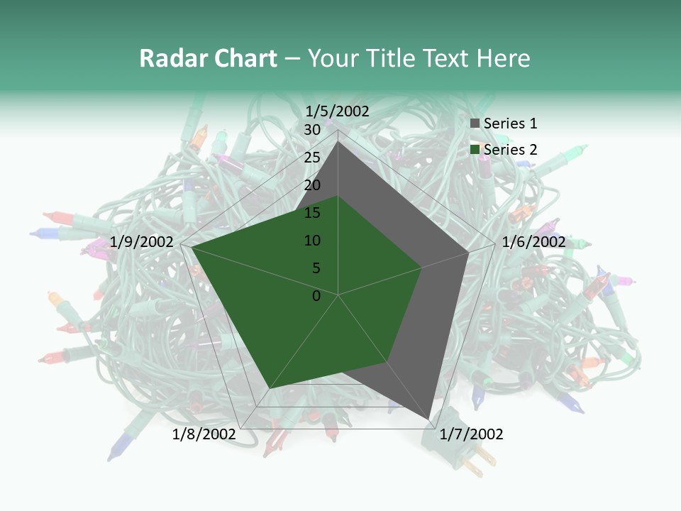 A Pile Of Christmas Lights On A White Background PowerPoint Template