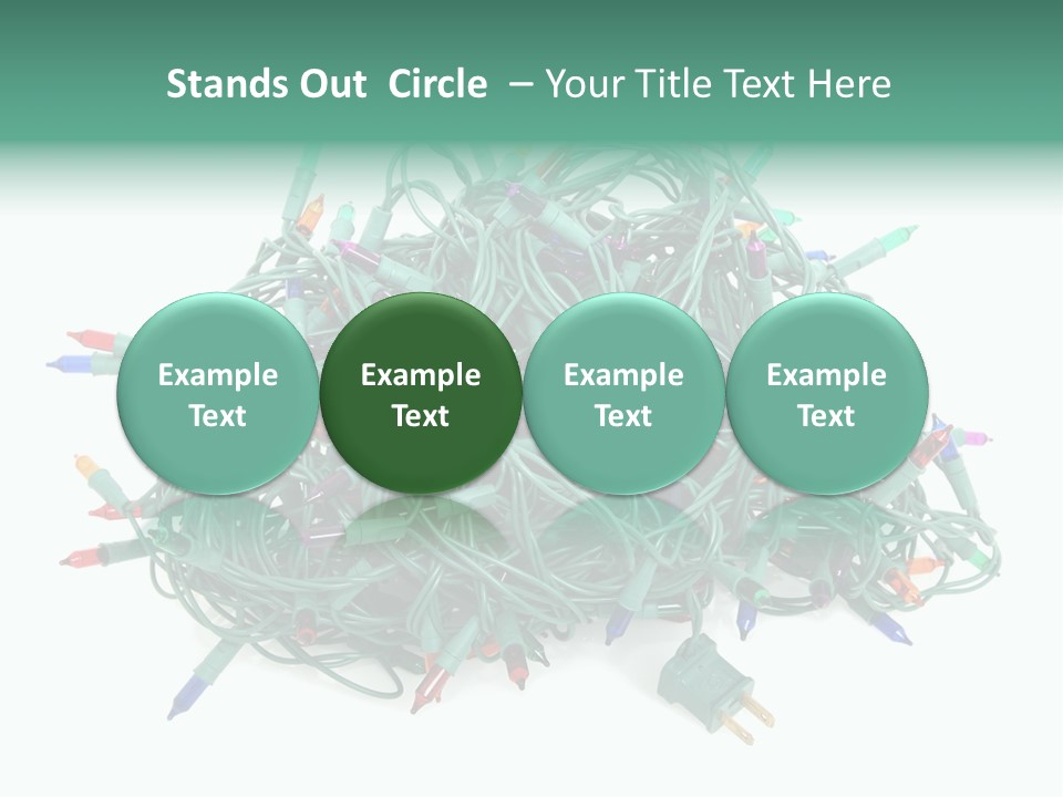 A Pile Of Christmas Lights On A White Background PowerPoint Template