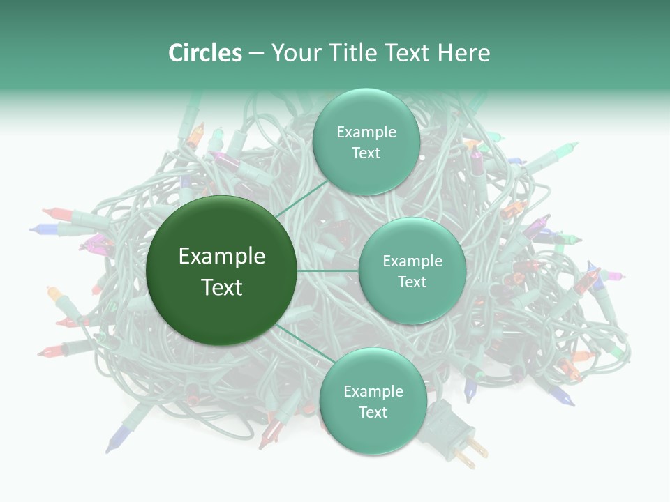 A Pile Of Christmas Lights On A White Background PowerPoint Template