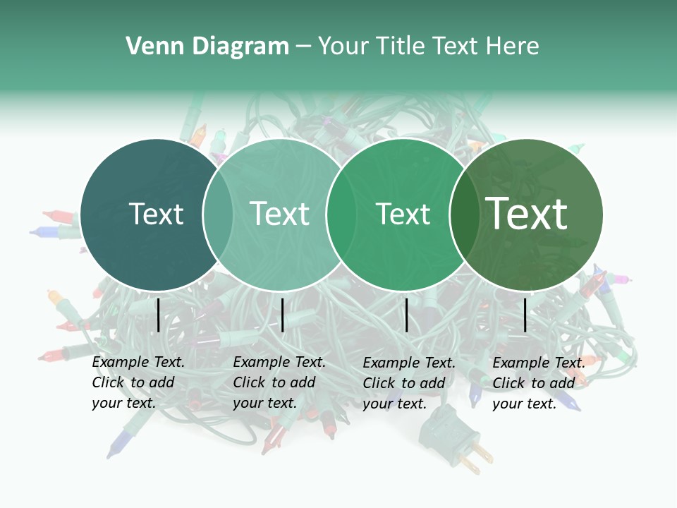 A Pile Of Christmas Lights On A White Background PowerPoint Template