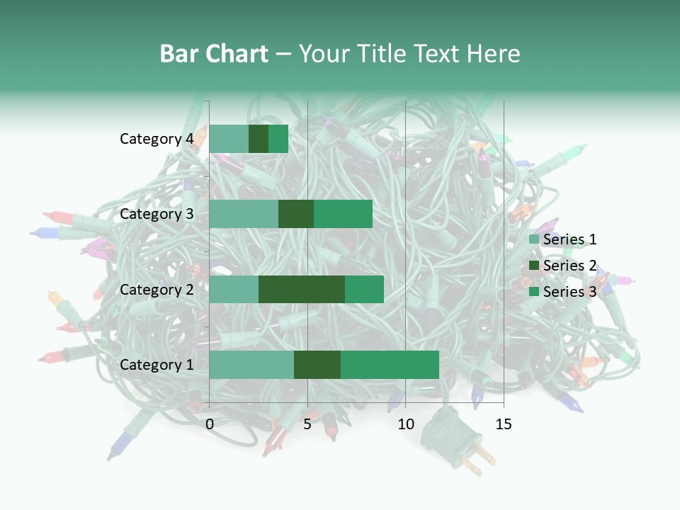 A Pile Of Christmas Lights On A White Background PowerPoint Template