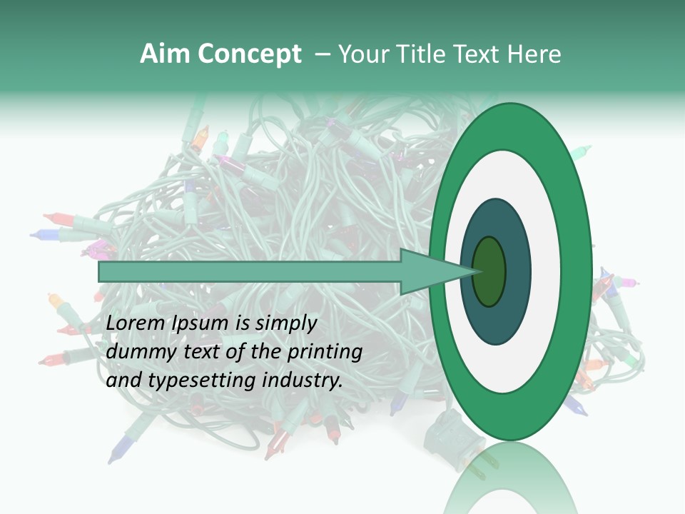 A Pile Of Christmas Lights On A White Background PowerPoint Template