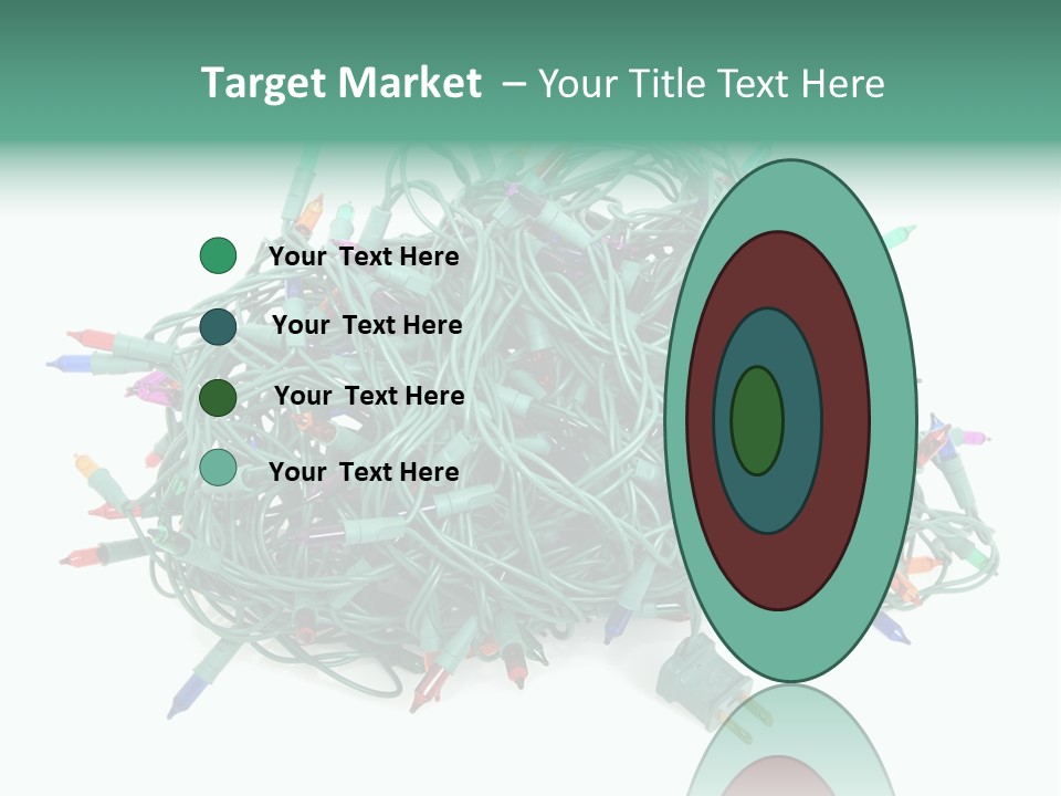 A Pile Of Christmas Lights On A White Background PowerPoint Template