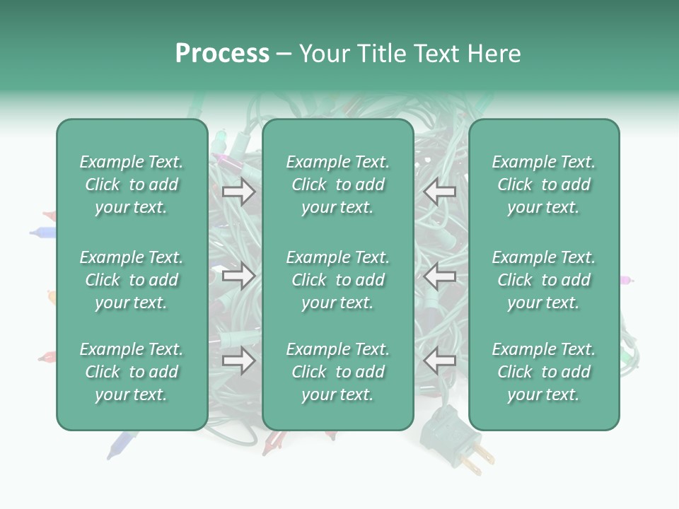 A Pile Of Christmas Lights On A White Background PowerPoint Template