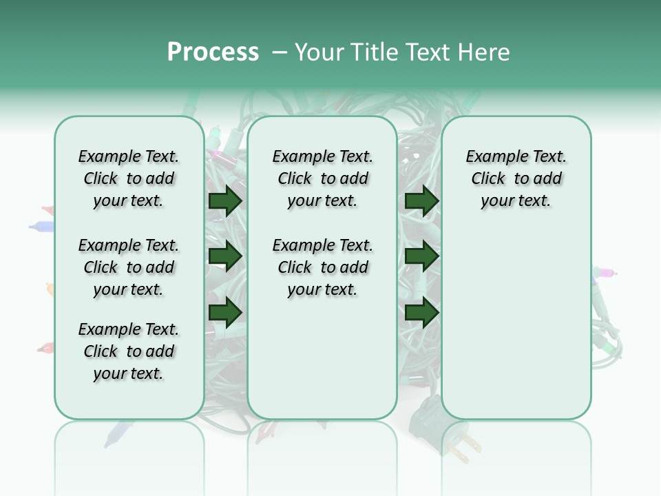 A Pile Of Christmas Lights On A White Background PowerPoint Template