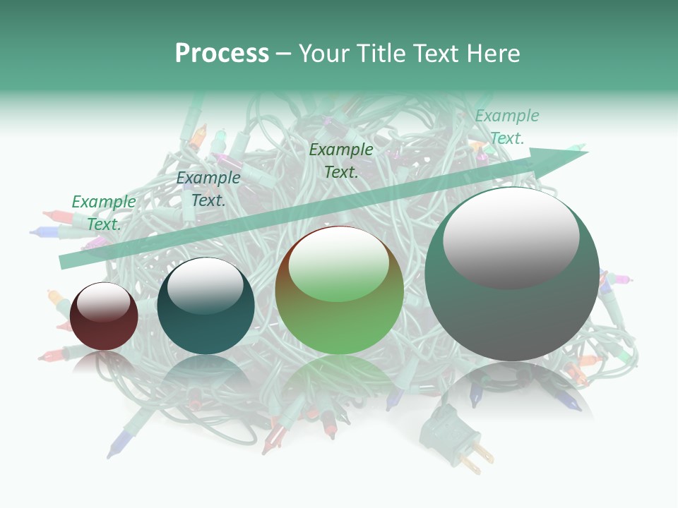 A Pile Of Christmas Lights On A White Background PowerPoint Template