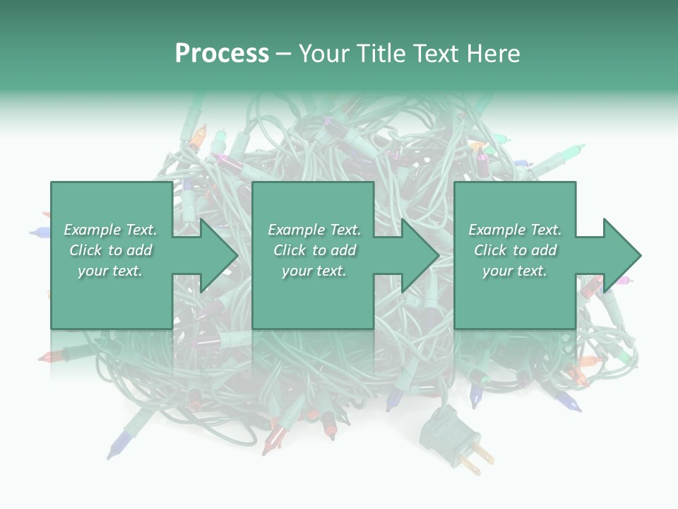 A Pile Of Christmas Lights On A White Background PowerPoint Template