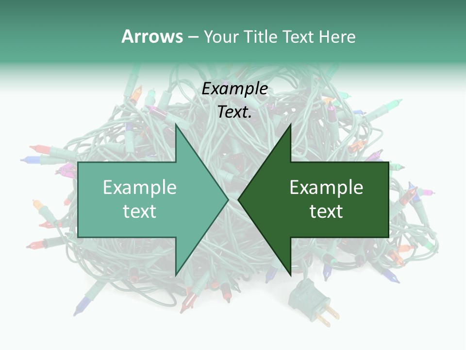 A Pile Of Christmas Lights On A White Background PowerPoint Template