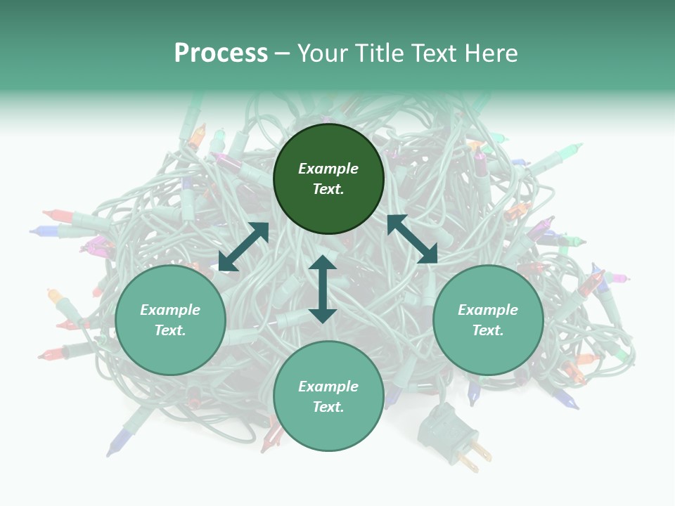 A Pile Of Christmas Lights On A White Background PowerPoint Template