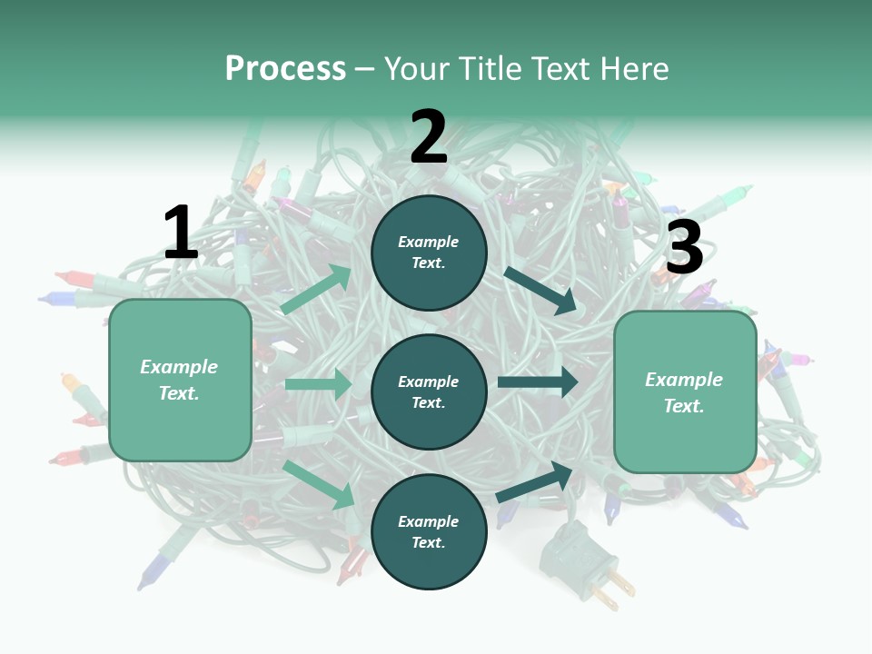 A Pile Of Christmas Lights On A White Background PowerPoint Template
