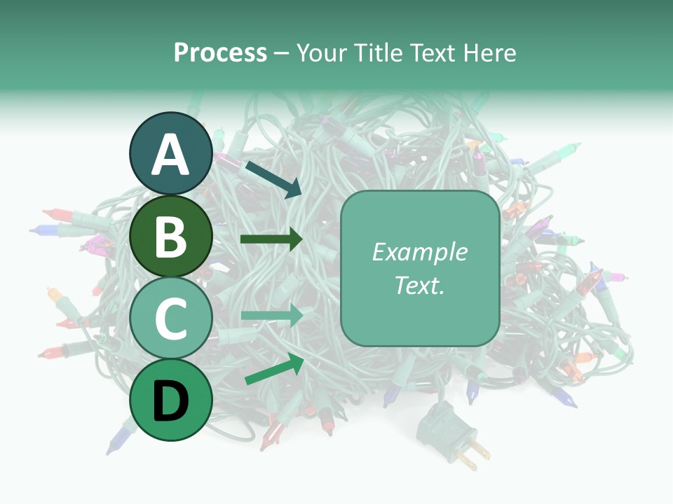 A Pile Of Christmas Lights On A White Background PowerPoint Template