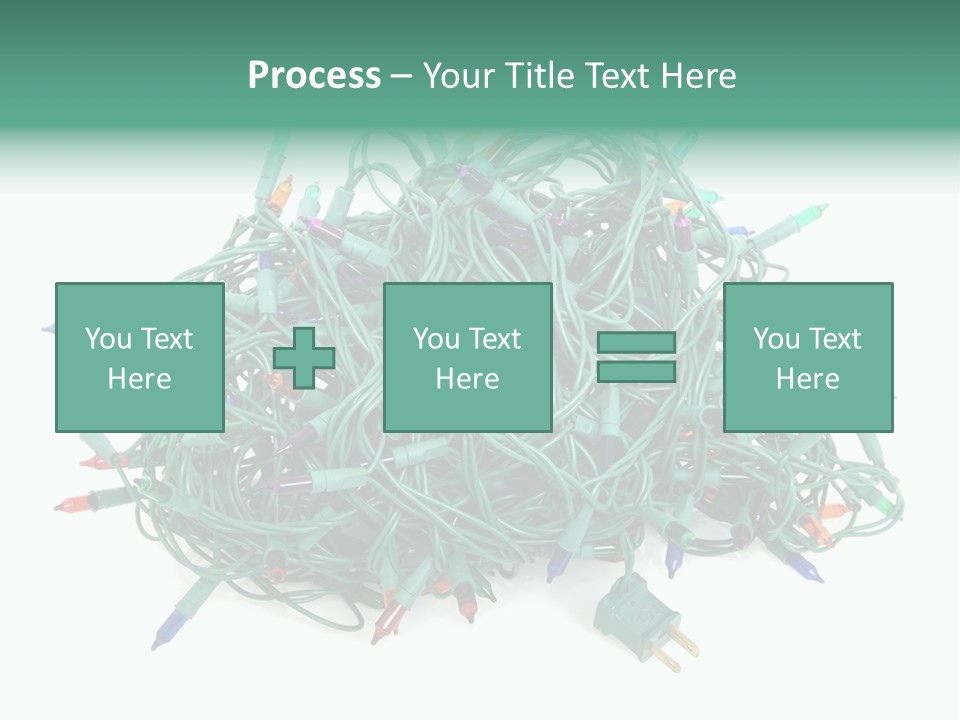 A Pile Of Christmas Lights On A White Background PowerPoint Template