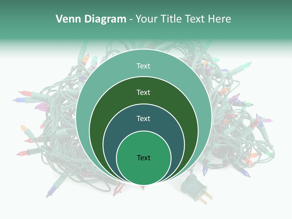 A Pile Of Christmas Lights On A White Background PowerPoint Template