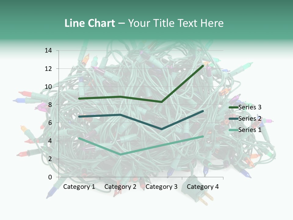 A Pile Of Christmas Lights On A White Background PowerPoint Template
