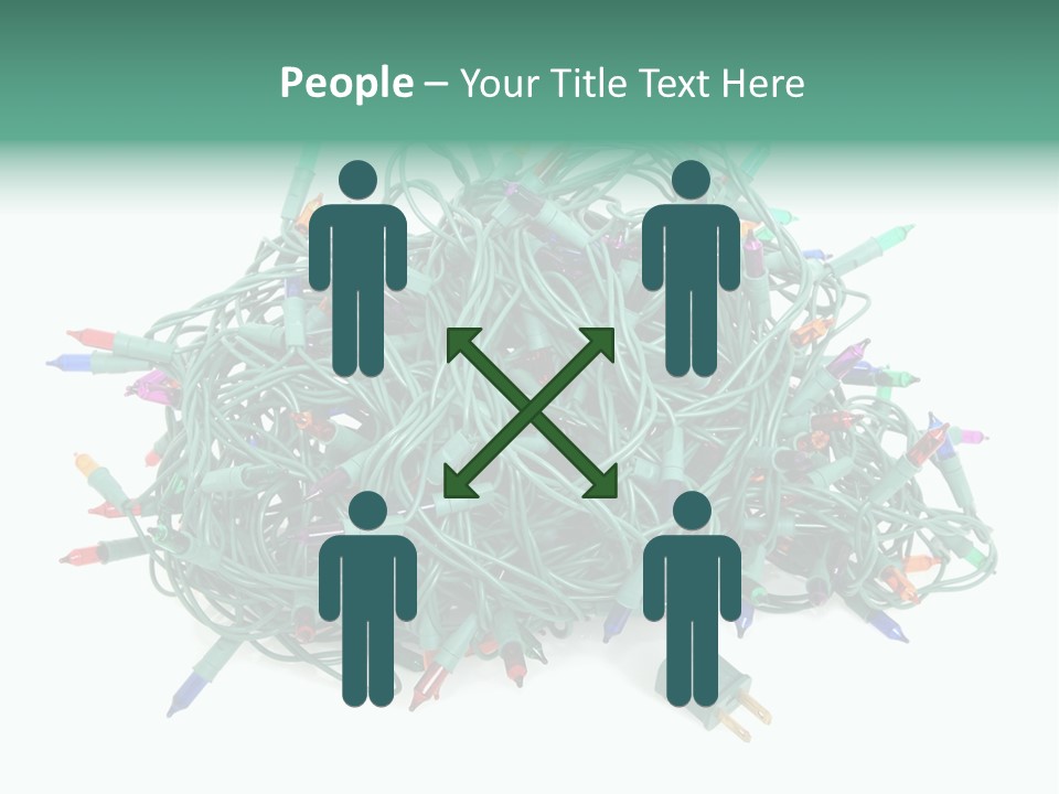 A Pile Of Christmas Lights On A White Background PowerPoint Template