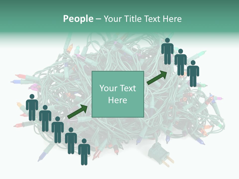 A Pile Of Christmas Lights On A White Background PowerPoint Template