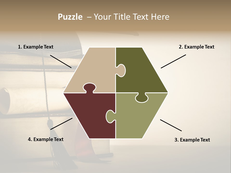 A Graduation Cap On Top Of A Stack Of Books PowerPoint Template