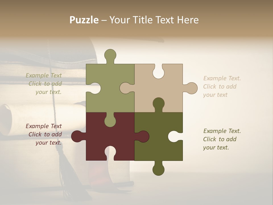 A Graduation Cap On Top Of A Stack Of Books PowerPoint Template