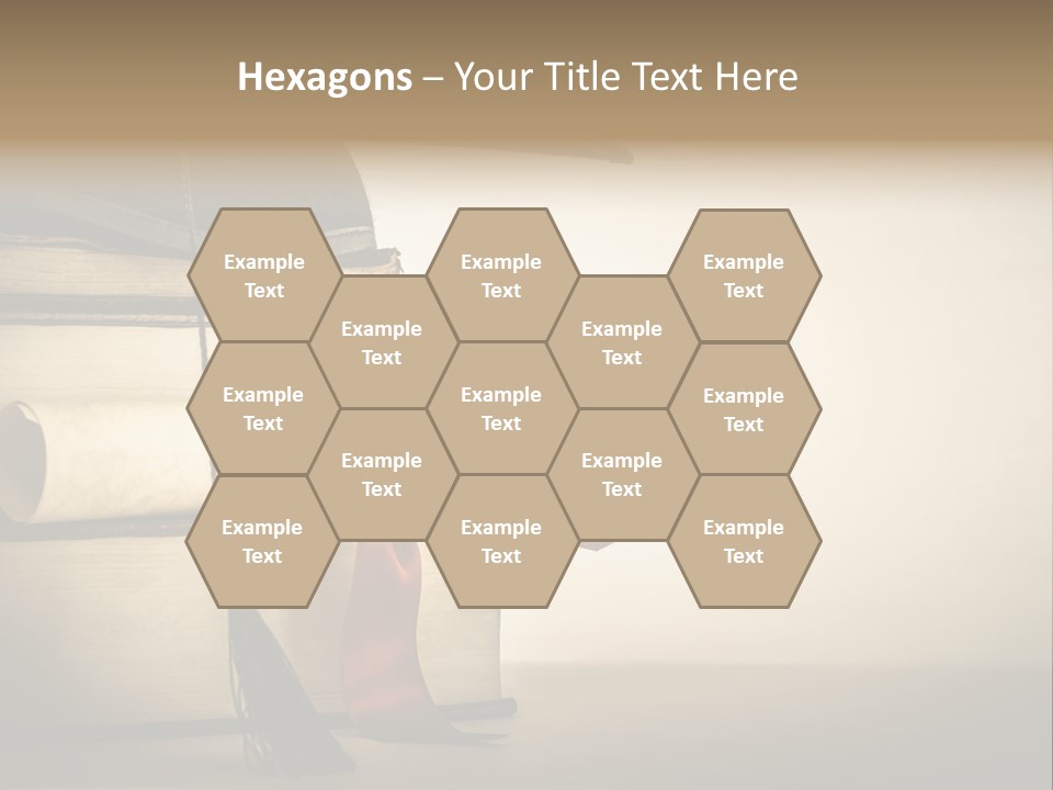 A Graduation Cap On Top Of A Stack Of Books PowerPoint Template