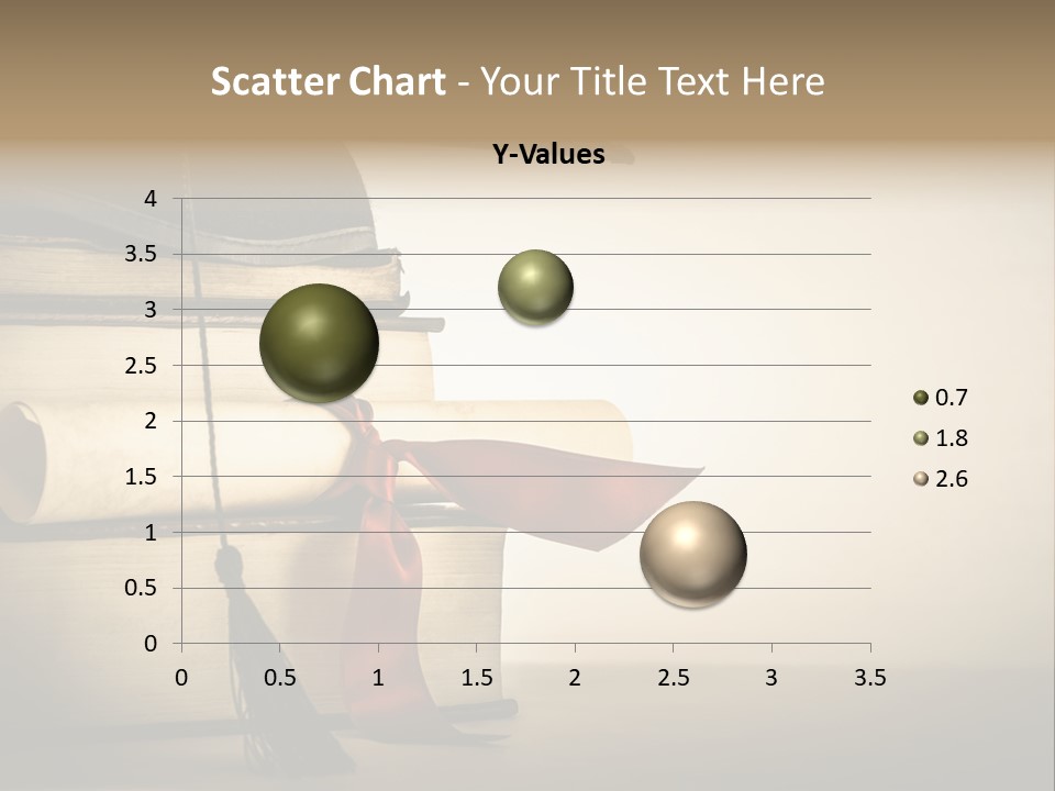 A Graduation Cap On Top Of A Stack Of Books PowerPoint Template